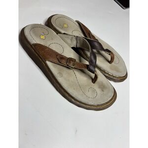 Doc Dr. Martens Erica Women's 8.5 Buckle Thong Leather Flip Flop Sandal Shoe